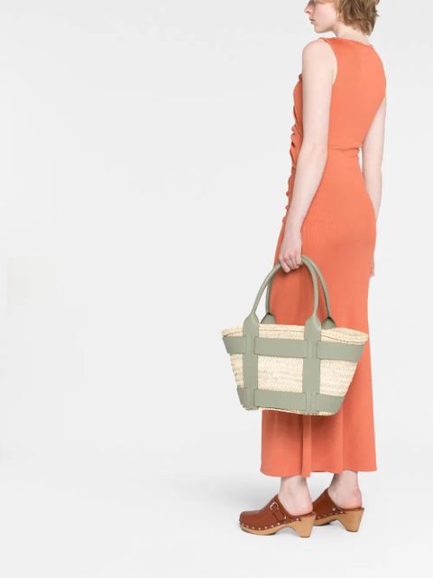 DeMellier The Maxi Santorini raffia tote bag - Neutrals