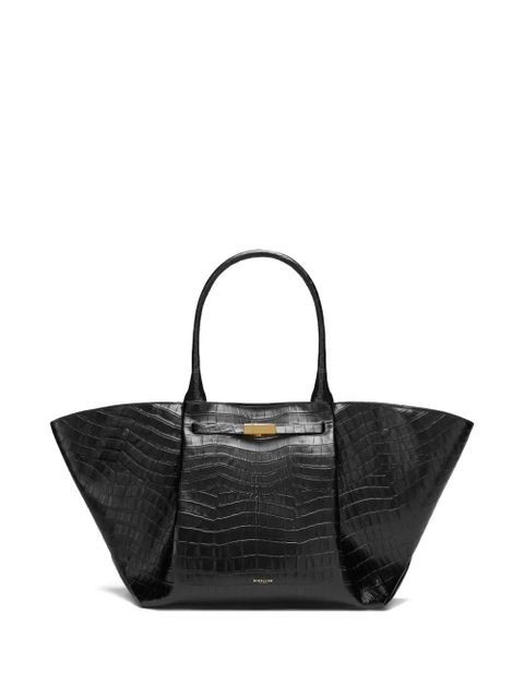 DeMellier The New York croc-embossed tote bag - Black - zdjęcie produktu nr 1