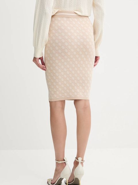 Guess spódnica LISE kolor beżowy mini ołówkowa W4BD53 Z37K0 - zdjęcie produktu nr 2