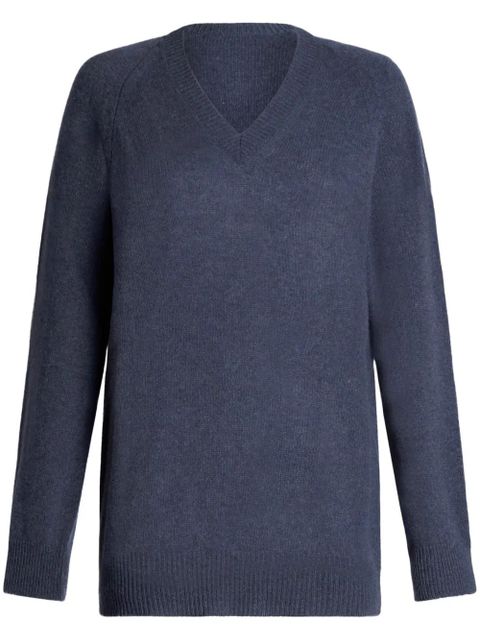 ETRO cashmere v-neck sweater - Blue - zdjęcie produktu nr 1