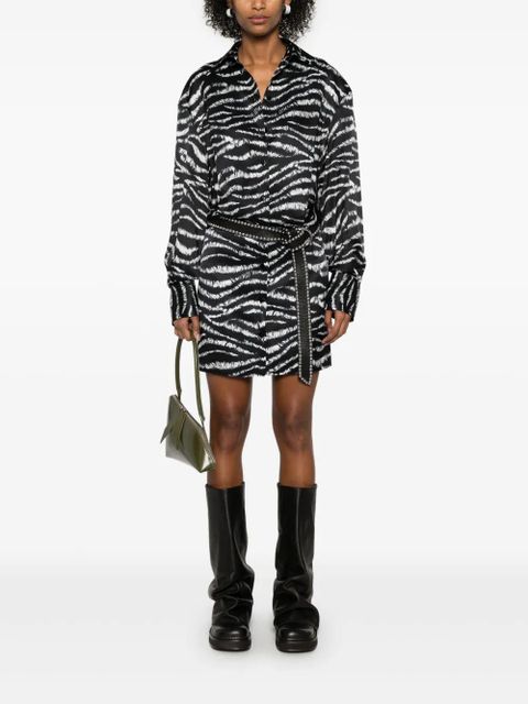 The Attico zebra-print mini dress - Black - zdjęcie produktu nr 2