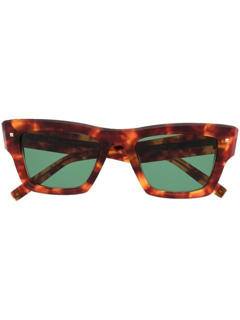 VALENTINO GARAVANI EYEWEAR Rockstud square-frame sunglasses - Brown - zdjęcie produktu nr 1