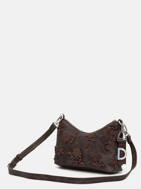 Desigual torebka STENCIL FLOWER ME kolor brązowy 25WAXPB9