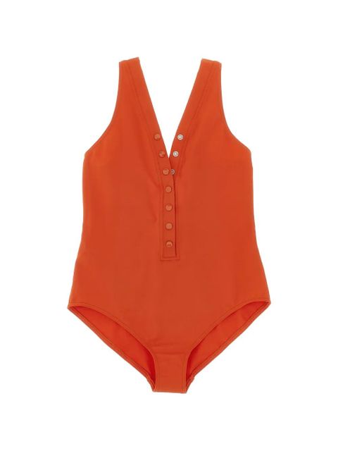 ERES half-button V-neck swimsuit - Orange - zdjęcie produktu nr 1