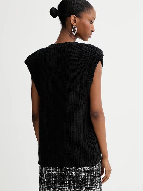 Rotate kamizelka damska kolor czarny ciepły 114733100