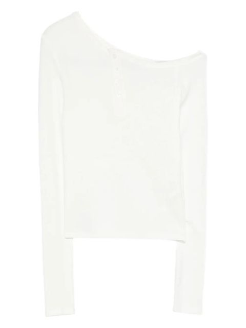 Eleh button-front long-sleeve top - White - zdjęcie produktu nr 1