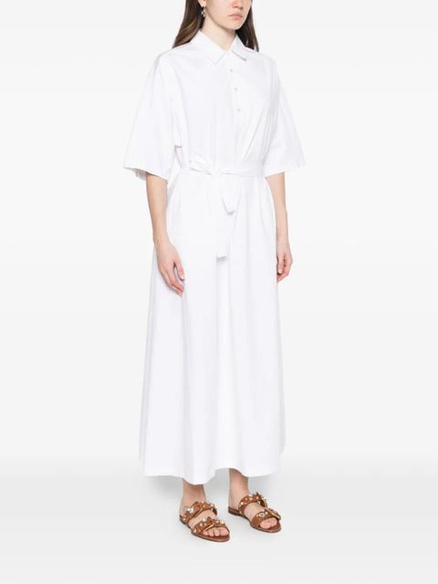 Max Mara polo-collar maxi dress - White