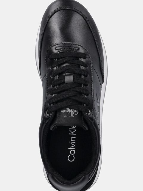 Calvin Klein sneakersy RETRO RUNNER LACE UP LTH MG damskie kolor czarny YW0YW01942