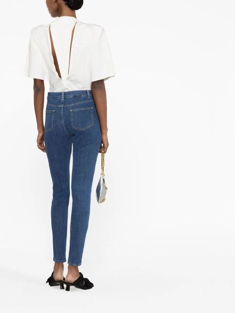 Moschino Teddy Bear-detail slim-fit jeans - Blue