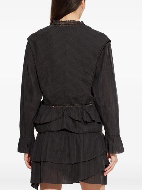 MARANT ÉTOILE lace-ruffled blouse - Black