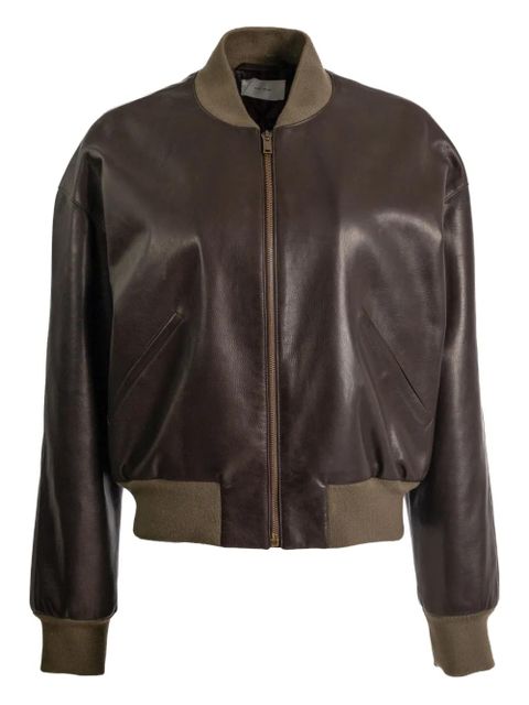 The Row ribbed collar bomber jacket - Brown - zdjęcie produktu nr 1