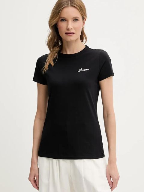 BOSS Orange t-shirt bawełniany damski kolor czarny 50541343 - zdjęcie produktu nr 1