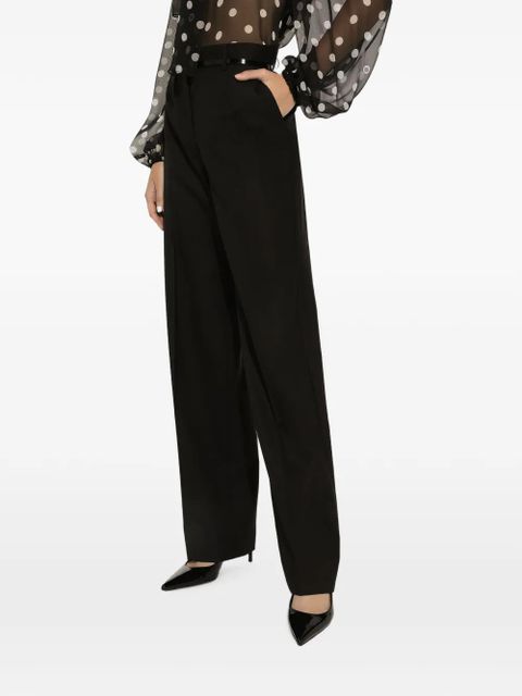 Dolce & Gabbana flared virgin-wool trousers - Black - zdjęcie produktu nr 1
