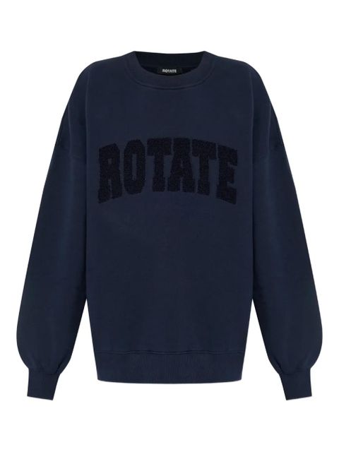 ROTATE BIRGER CHRISTENSEN logo-appliqué sweatshirt - Blue - zdjęcie produktu nr 1