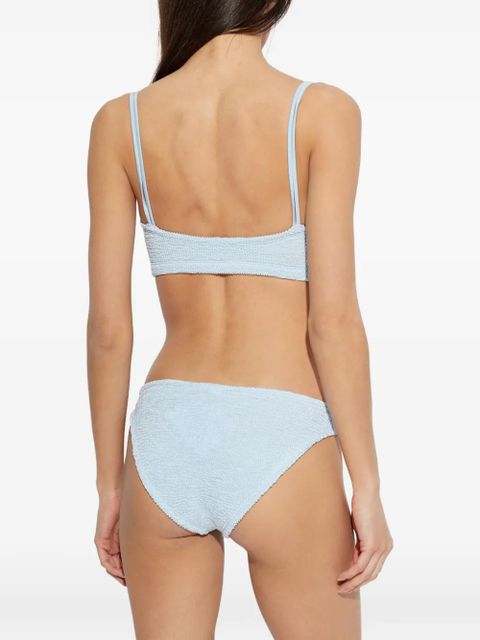 Hunza G Cassie beaded crinkle bikini - Blue