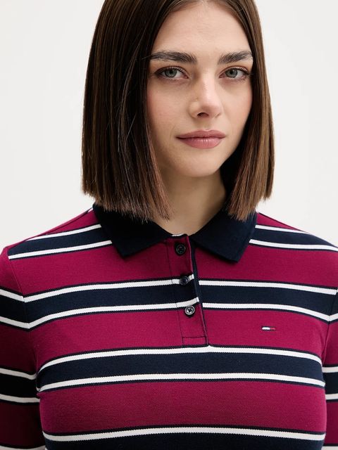 Tommy Jeans sukienka kolor bordowy mini dopasowana DW0DW21901