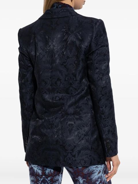 ETRO floral-pattern single-breasted blazer - Blue