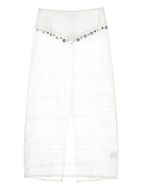 Gimaguas stud-embellished midi skirt - White - zdjęcie produktu nr 1