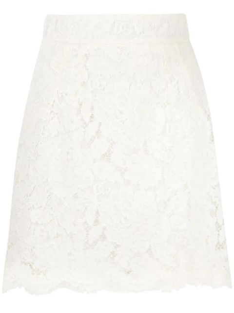 Dolce & Gabbana floral-lace miniskirt - White - zdjęcie produktu nr 1
