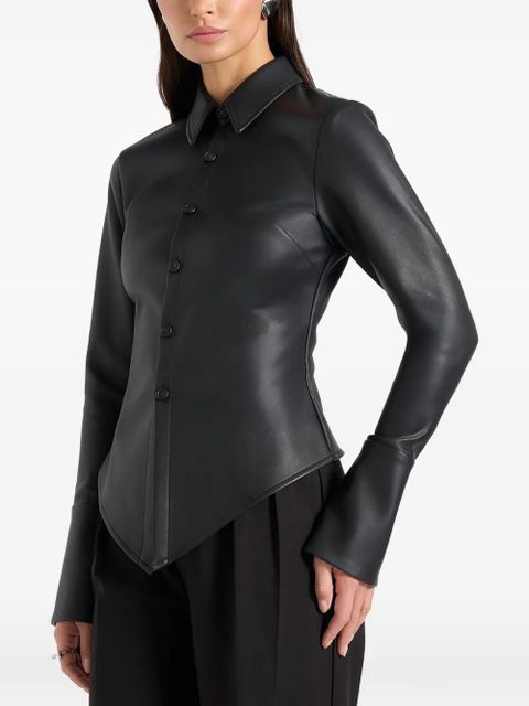 Manière De Voir Sonia angular-hemline shirt - Black