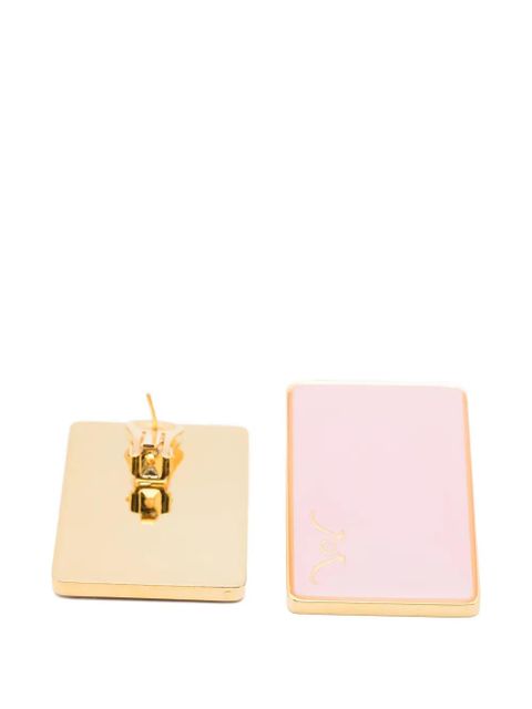 Rowen Rose rectangular earrings - Gold - zdjęcie produktu nr 2