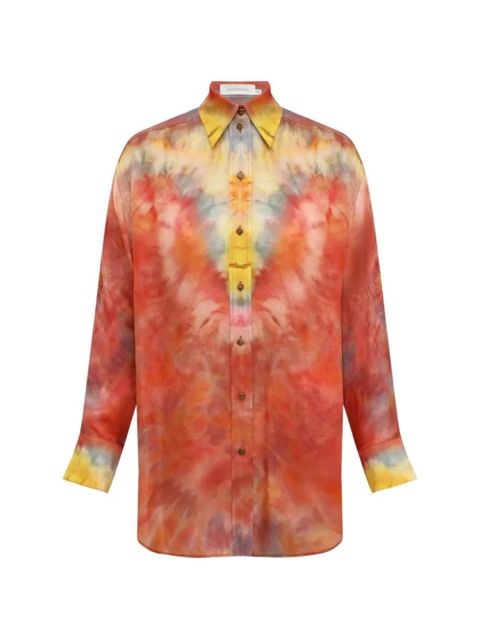 ZIMMERMANN Alchemy tie-dye button-down shirt - Orange - zdjęcie produktu nr 1