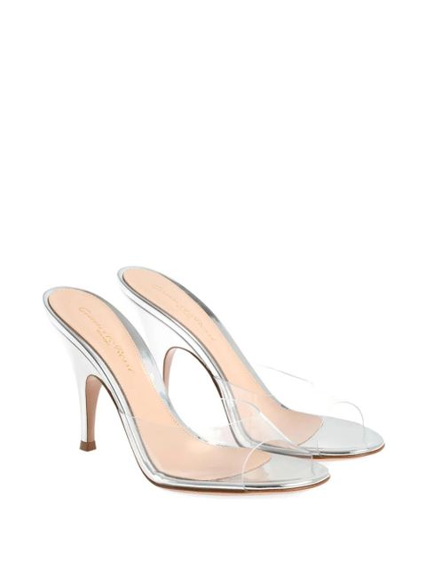 Gianvito Rossi round-toe heeled sandals - White - zdjęcie produktu nr 2