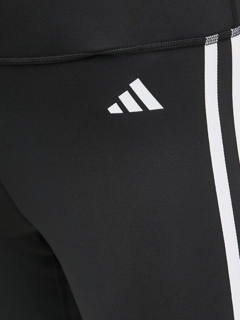 adidas Performance legginsy treningowe 3-Stripes kolor czarny z nadrukiem HT5437