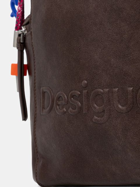Desigual torebka HALF LOGO ARICA kolor brązowy 25WAKP29