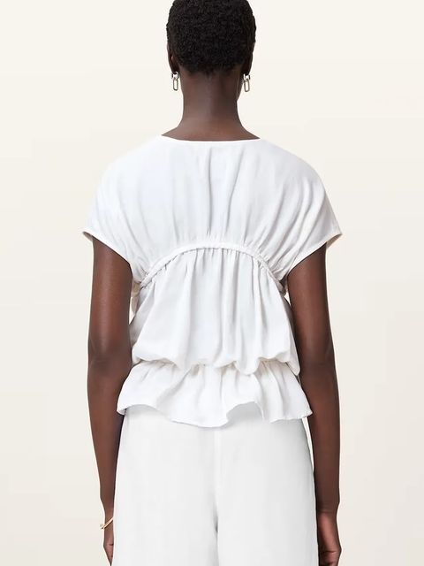 AllSaints bluzka REMY damska kolor biały W105PC