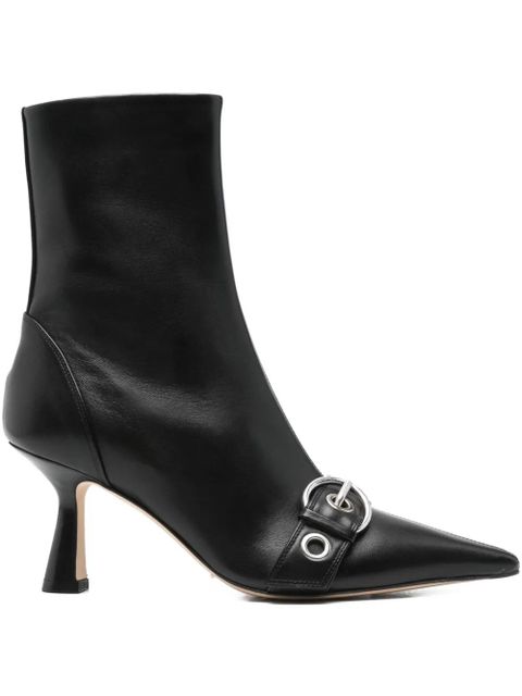 Aeyde 80mm buckle-detail pointed-toe boots - Black - zdjęcie produktu nr 1