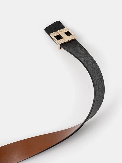 HUGO pasek skórzany dwustronny damski kolor czarny 50522681 - zdjęcie produktu nr 2