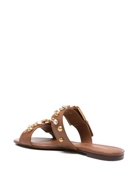 Dolce & Gabbana embellished strap sandals - Brown