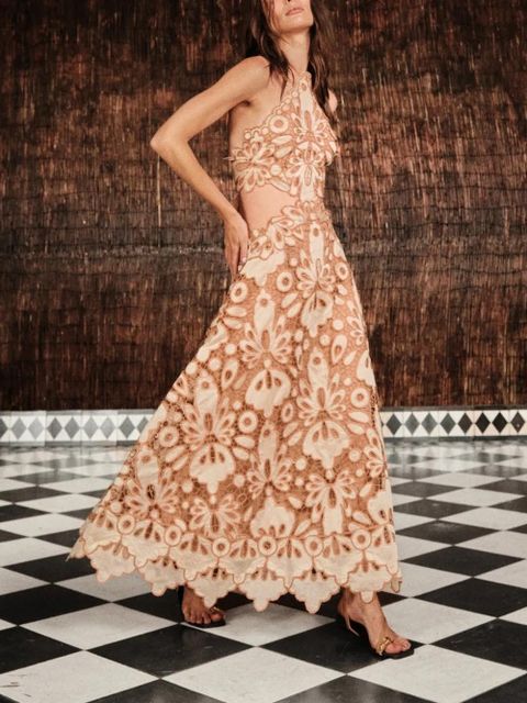 Johanna Ortiz Morning Groove floral midi dress - Neutrals