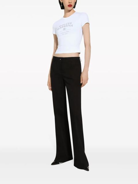 Dolce & Gabbana logo-print cotton-blend T-shirt - White