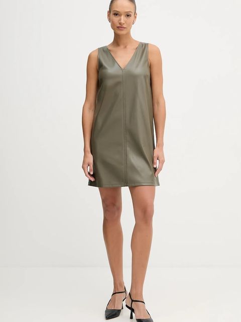 United Colors of Benetton sukienka kolor zielony mini rozkloszowana 4M3CDV0BY