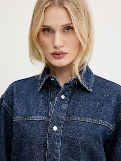 Karl Lagerfeld Jeans kurtka jeansowa kolor granatowy przejściowa A3W11004 - zdjęcie produktu nr 2