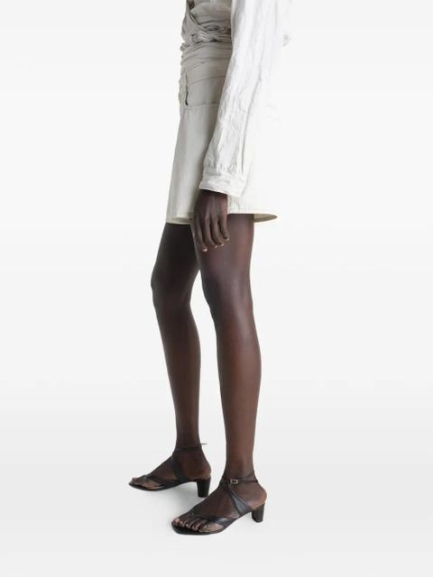 LEMAIRE cotton twill mini shorts - Neutrals