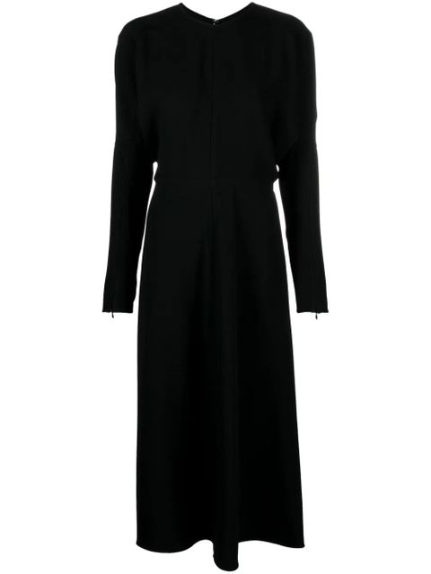 Victoria Beckham draped cady midi dress - Black - zdjęcie produktu nr 1