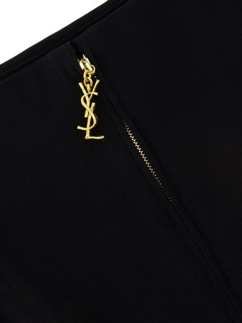 Saint Laurent Cassandre zip-fastening pencil skirt - Black - zdjęcie produktu nr 2