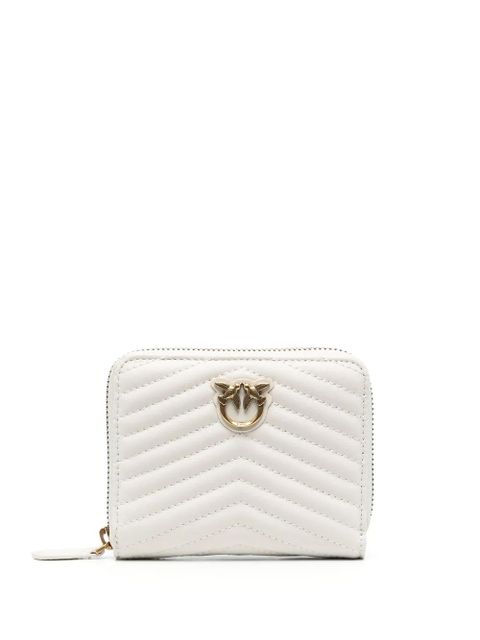 PINKO logo-plaque quilted leather wallet - Neutrals - zdjęcie produktu nr 1