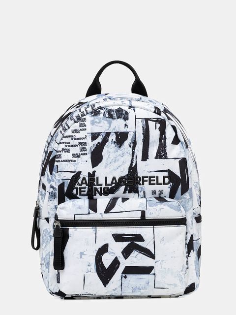 Karl Lagerfeld Jeans plecak kolor biały duży wzorzysty A4M30223 - zdjęcie produktu nr 1