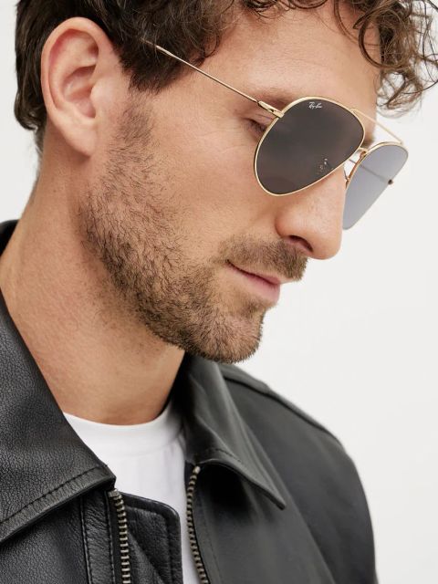 Ray-Ban okulary przeciwsłoneczne kolor fioletowy 0RBR0101S