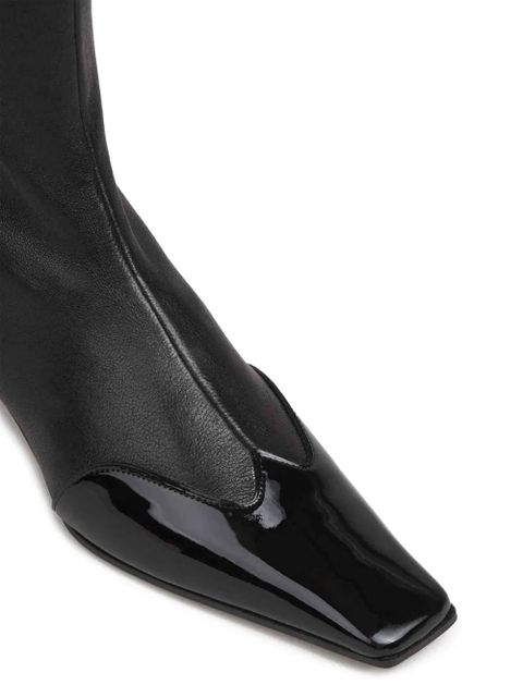KHAITE patent leather boots - Black