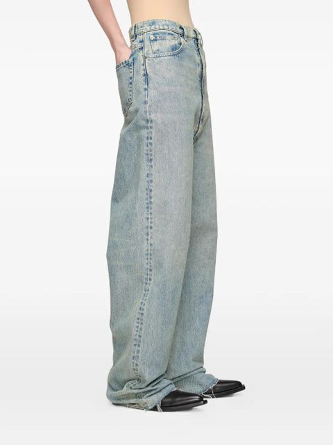 Maison Margiela raw-cut wide-leg denim jeans - Blue