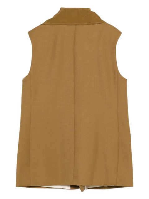 Alysi scarf-detail sleeveless blazer - Neutrals - zdjęcie produktu nr 2