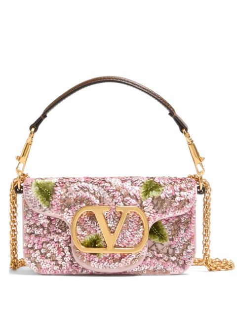 Valentino Garavani Locò small embroidered shoulder bag - Pink - zdjęcie produktu nr 1