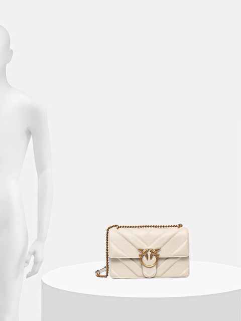 Pinko torebka skórzana kolor beżowy 104549 A2OS