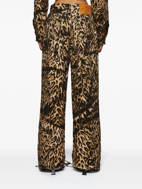 Jean Paul Gaultier Leopard-print jeans - Brown