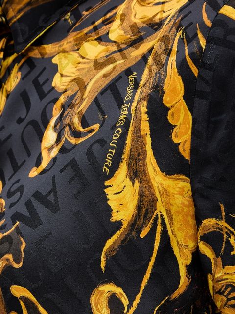 Versace Jeans Couture koszula damska kolor czarny regular z kołnierzykiem klasycznym 79HAL201 NS671